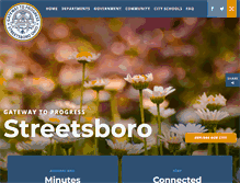 Tablet Screenshot of cityofstreetsboro.com